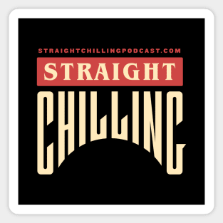 Straight Chilling Text Logo (Black) Sticker
